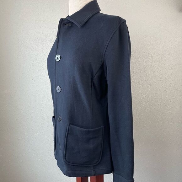 Lauren Ralph Lauren Black Pea Coat Size M EUC - Picture 2 of 5